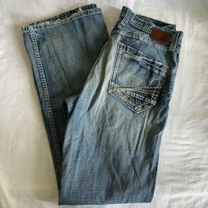BKE Buckle Tyler Mens Blue Jeans 34L Medium Light